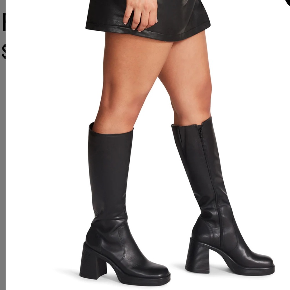 Steve Madden Fanatik Leather Boot Black - 6.5